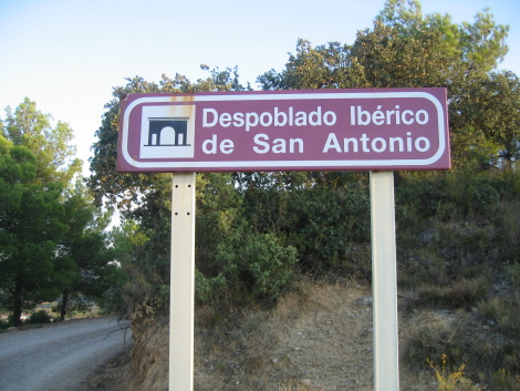 Cartel Despoblado iberico de San Antonio, Calaceite